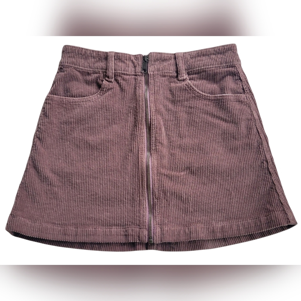 American Eagle Purple Super Hi Rise Corduroy Skirt Size 4